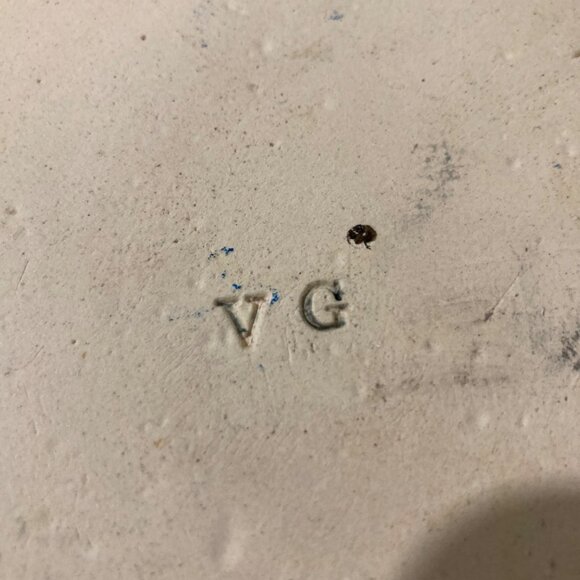 Studio Pottery Ashtray or Decorative Plate Red And Black - Picture 3 of 5